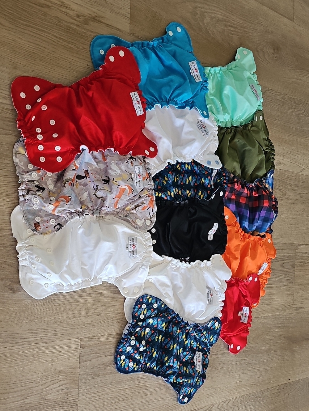 Lot Of SIZE 1 APPLECHEEKS CLOTH DIAPER COVERS